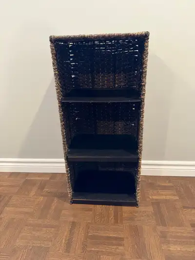 Vintage Wicker Shelf Unit, View more