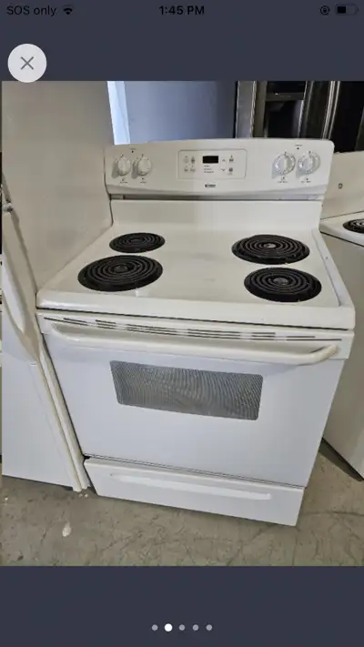 white home applainces fridge and stove 350$, View more