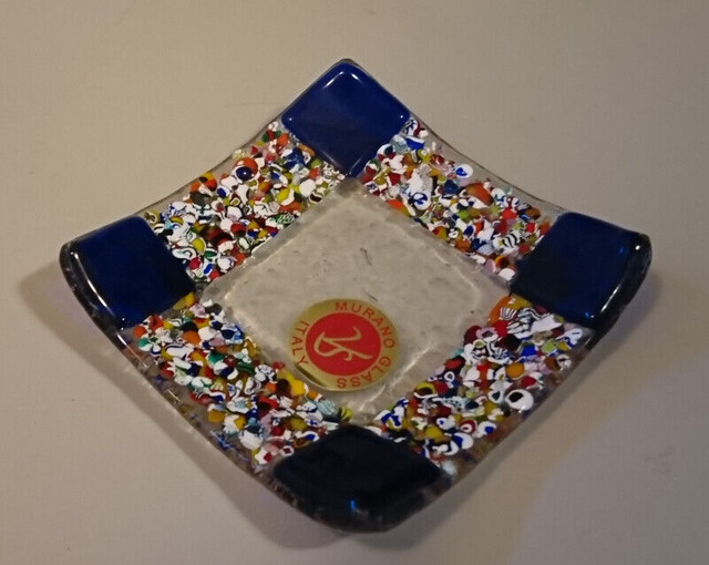 Vintage Rare Murano Glass Millefiori Square Trinket Dish in Arts & Collectibles in Oshawa / Durham Region - Image 2