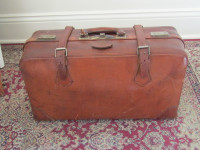 Luggage Brown Leather Overnight Case