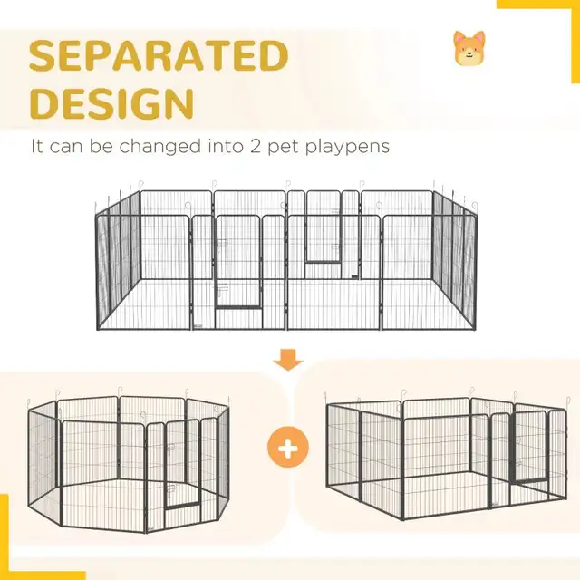 8 Panel 39" Height Heavy Duty Dog Playpen in Small Animals for Rehoming in Markham / York Region - Image 4