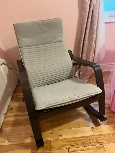 IKEA POÄNG rocking chair in brown. Used but in very good condition. No damage. Great for nursery, re...