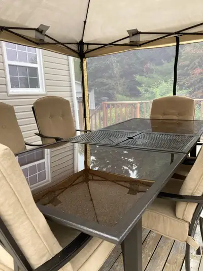 Top quality LazyBoy table, 6 chairs, 12 complete set of cushions, View more
