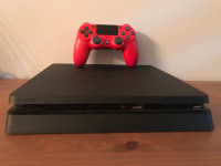 PS4 slim with one controller.
