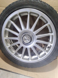 4-17" Aluminum spoke Ford Focus wheels.