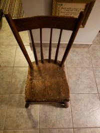 Hand Carved Antique Canadian Chair