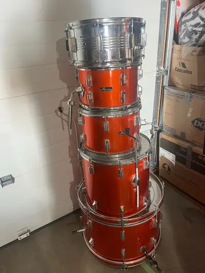 4pcs hot orange maxwin by pearl drums & westbury snare, View more