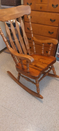 Vintage Excellent Quality Wooden Rocking Chair Handmade
