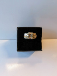 Women's 10K Gold and Diamond Engagement Ring~Size 7