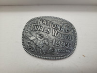 1993 National Finals Rodeo Belt Buckle Like New 