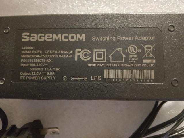 Sagemcom Switching Power Adpter 12.0V 5.0A in Other in Markham / York Region - Image 4