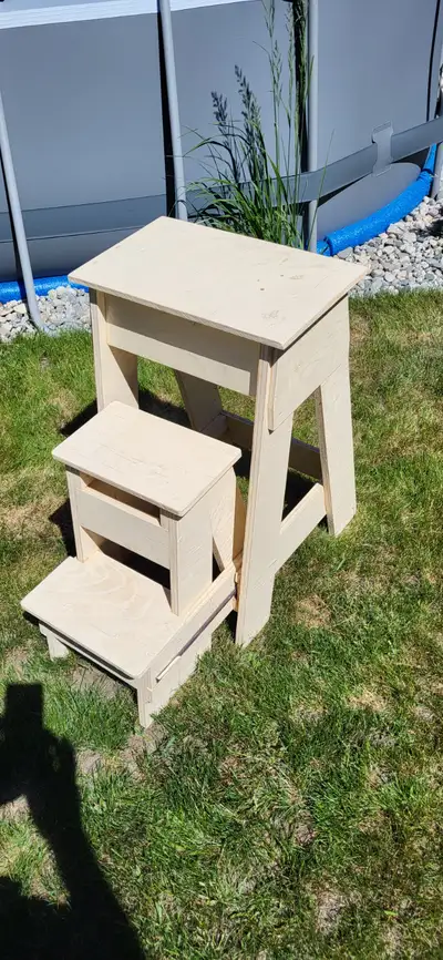 Solid wooden step stool, View more