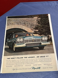 1958 Plymouth 4 Door Original Ad