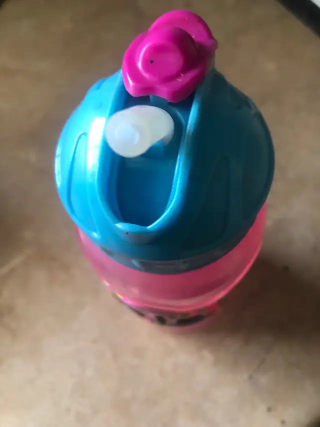 Pink and Blue Water Bottle with purple lid in Other in Barrie - Image 2