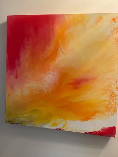 Original Abstract Painting “Passion at Sunrise” -Signed Pamela B, View more