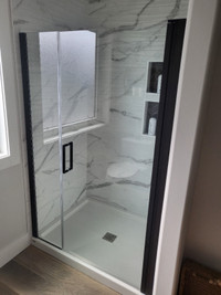 Glass shower enclosure, 48", NEW