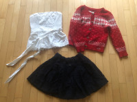 Hollister Sweater- size M, Skirt Size Small & Strapless top M