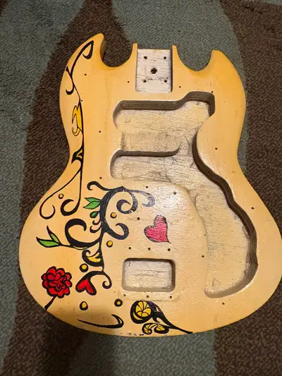 Jimi Hendrix SG style painted body, View more