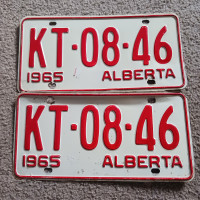 1965 Alberta License Plates