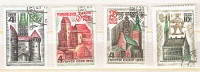 URSS (ex-RUSSIE  COMMUNISTE). Set de 4 timbres used "CHÂTEAUX",