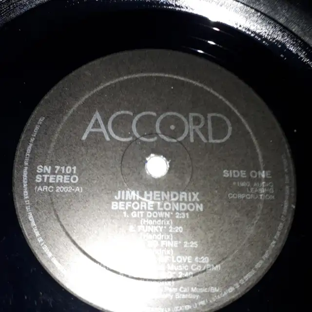 1980  Hendrix vinyl  Before London #7101.63010224029955123