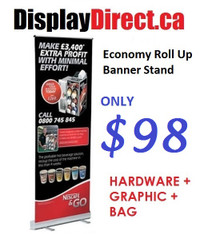 Economy Roll Up Banner Stand | Retractable Display | Pull Up Ban