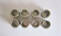 Set Of Eight Stainless Steel Magnetic Spice Containers Tins