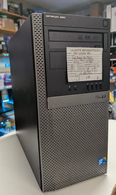 PC Dell OptiPlex 980 i7-860 8Go SSD 480Go DVD HDMI Win10, View more