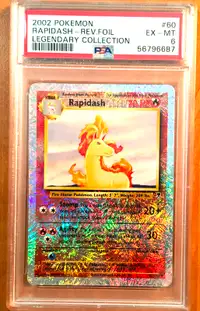 2002 Pokemon Legendary Collection Rapidash Reverse Holo - PSA