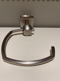 Open hand towel ring in brushed nickel - wall mount