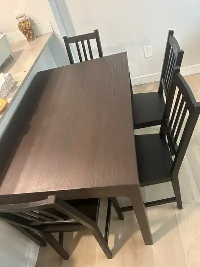 Dining table and 4 Chairs , View more