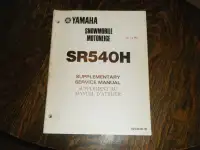 Yamaha SR540H Snowmobile Supplementary Service Manual