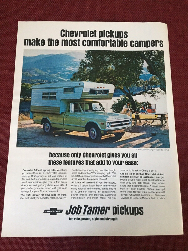 1968 Chevrolet Job Tamer Pickups Original Ad in Arts & Collectibles in North Bay
