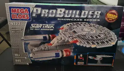 Star Trek TNG Mega Bloks 9777 USS Enterprise Pro Bldrs Showcase, View more