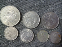1970's-1980's Malaysia coin lot x 7