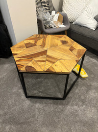 Coffee table (wood and metal)