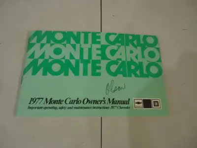 1977 Chevrolet Monte Carlo Owners Manual. Clean. Can mail, View more