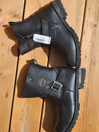 Milwaukee leather biker boots