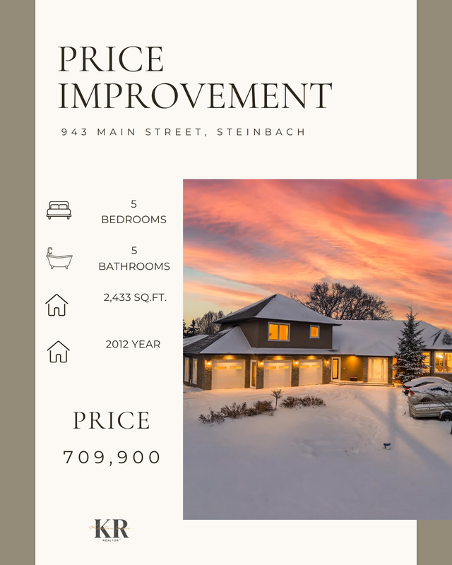 Price improvement - Beautiful House for sale in Steinbach