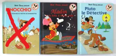CLUB DU LIVRE MICKEY COLLECTION WALT DISNEY PRESENTE c.1992 5$ CHAQUE ,AU CHOIX Serie de 23 livres,...