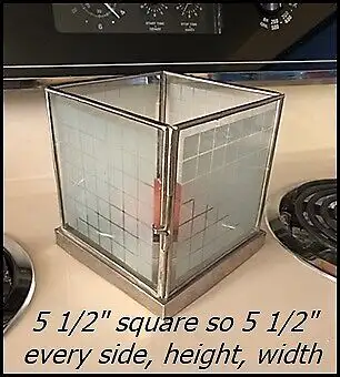 Candle Holder with Glass 5 1/2 inch every side, width, height, View more
