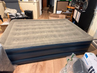 Luxury queen air mattress with built-in pump, brand new!