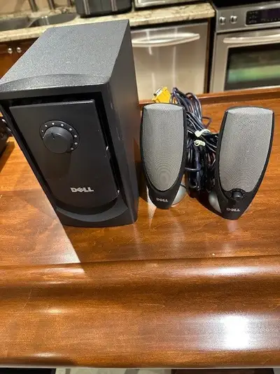 Dell Speaker Set -Subwoofer and 2 Satellite, View more