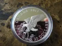 2013 "BALD EAGLE" HUNT SILVER COIN-CANADA-MINT!!!