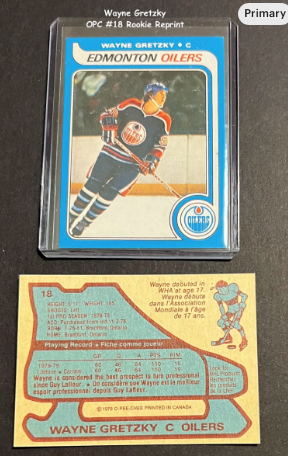 Wayne Gretzky 1979-80 O-Pee-Chee #18 OPC Rookie REPRINT Edmonton Oilers Hockey RC Novelty Card What...