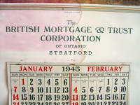 3 British Mortgage & Trust Corp. Stratford Calendars 1940's