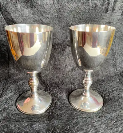 Antique Pair of Wm. A. Rogers S.P. Goblets, View more