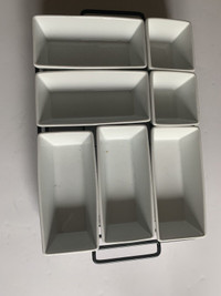 Tray and serving dish set - 8 pieces