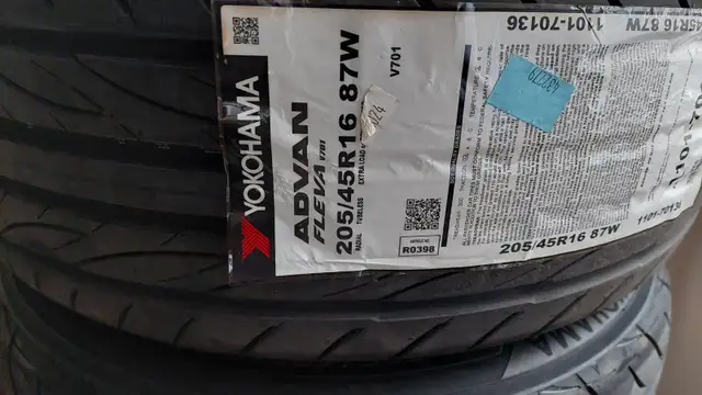 Yokohama Fleva V701 205/45/16 almost BRAND NEW in Tires & Rims in Barrie - Image 3