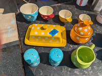 Cute Colourful Ceramic Serving and Measuring Set - $20